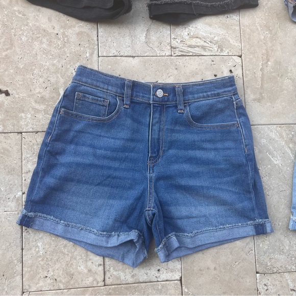 Set of 4 Old Navy Black and Blue Denim Girls Short Size 16 Stretch Summer - Picture 4 of 14